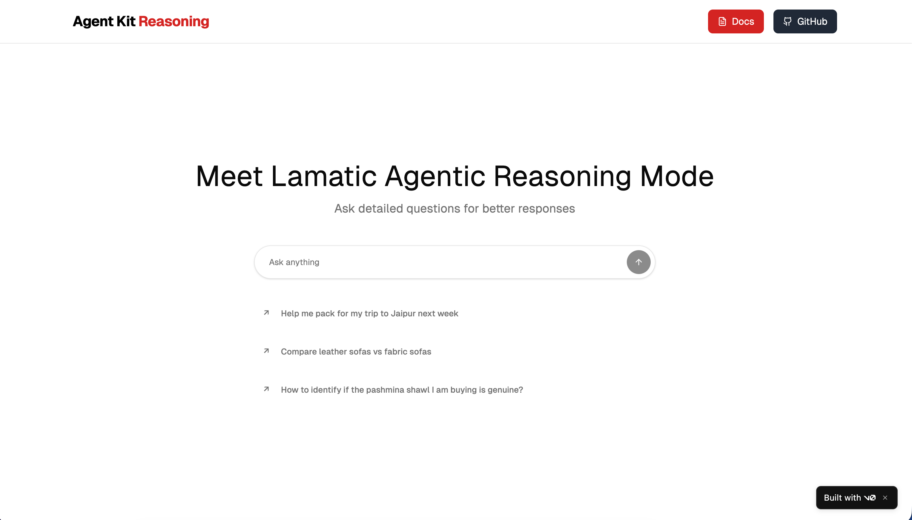 Agent Kit Reasoning Screenshots 1